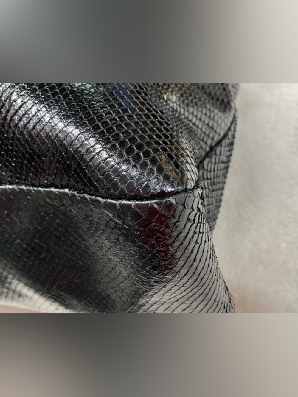 Gucci Horsebit Large Black Python Snakeskin Hobo Bag - Picture 9 of 16